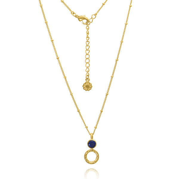 Azuni Larissa Gemstone Necklace Gold