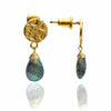 Azuni Athena Drop Gemstone Earrings Gold