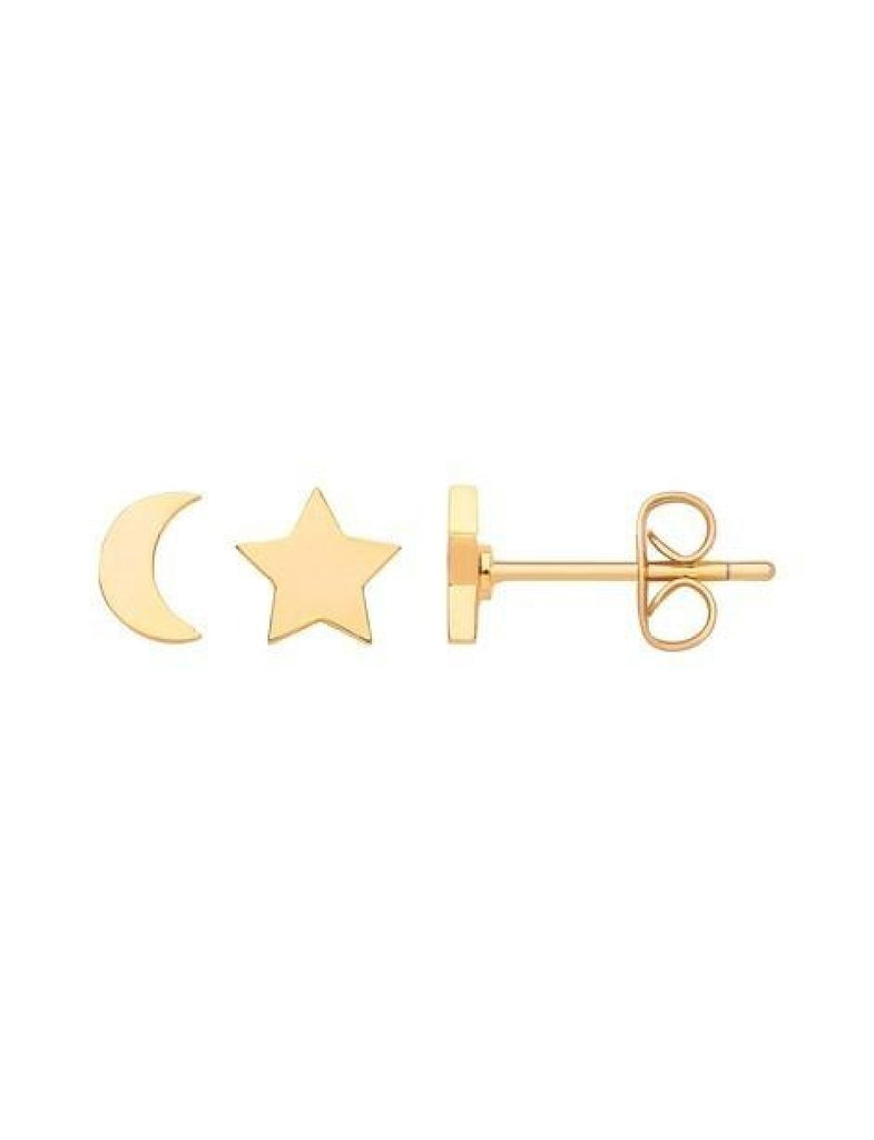 Estella Bartlett Mixed Moon and Star Earrings- Gold Plated