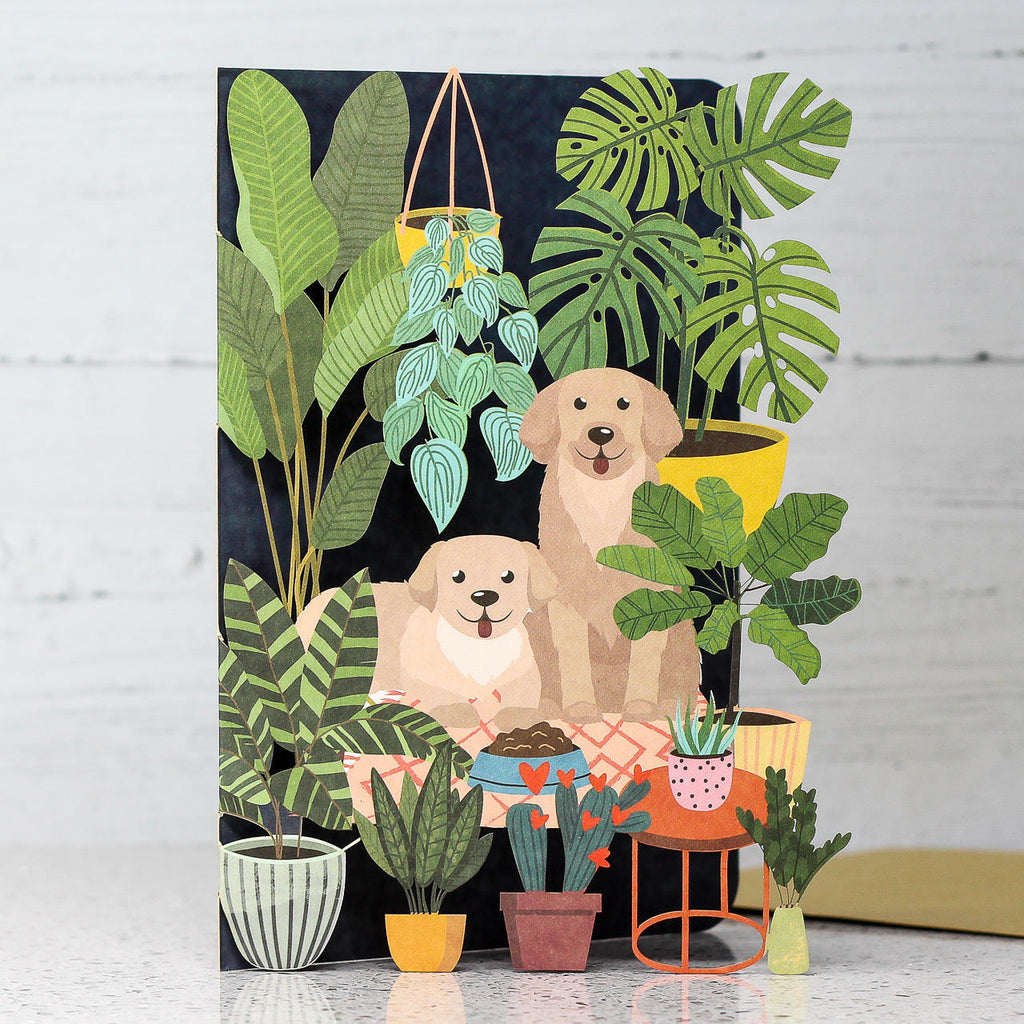 Dinner Date Dogs Greetings Card