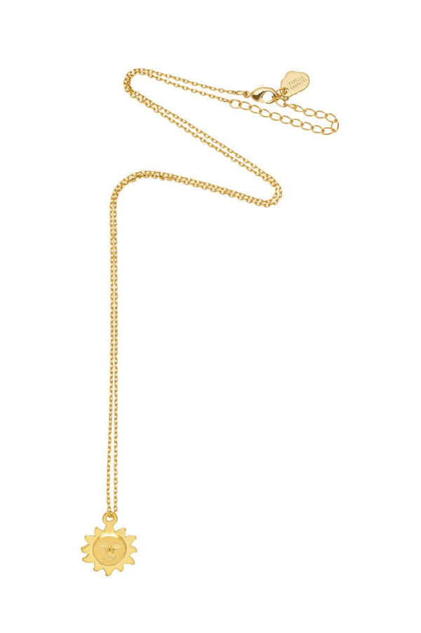 Estella Bartlett Sun Face Pendant Necklace Gold Plated