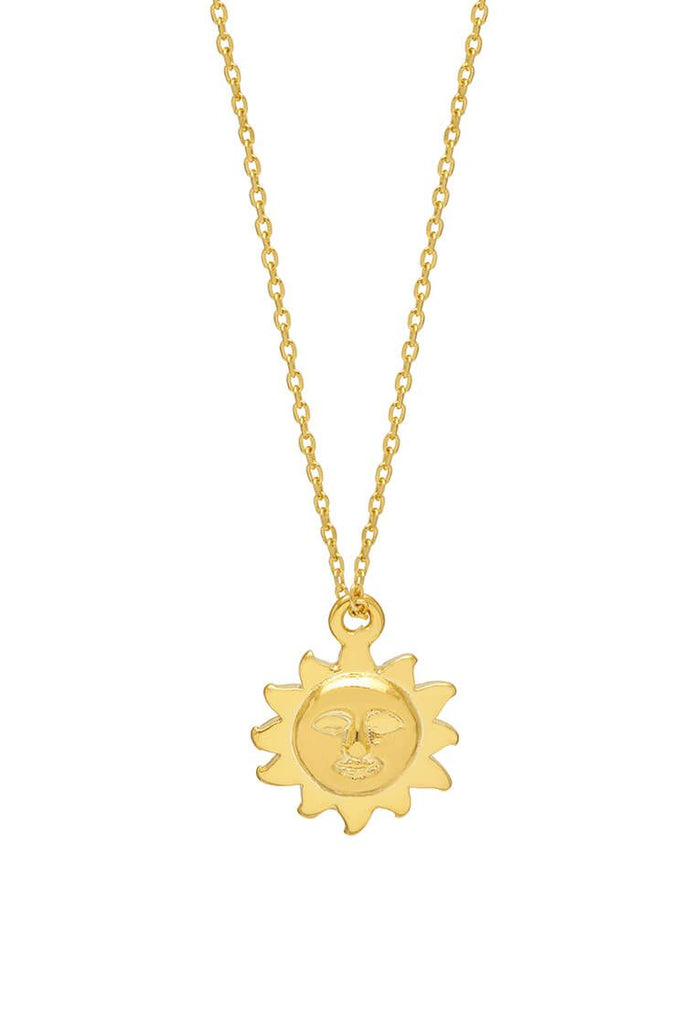 Estella Bartlett Sun Face Pendant Necklace Gold Plated