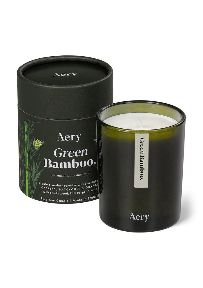 Aery Green Bamboo Candle - Cypress Patchouli & Orange
