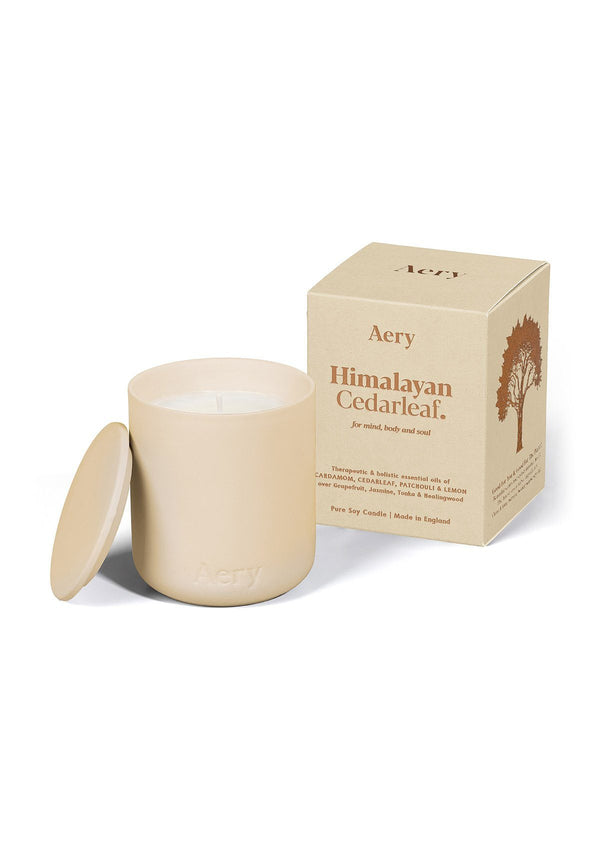 Aery Himalayan Cedarleaf Candle- Cream Clay