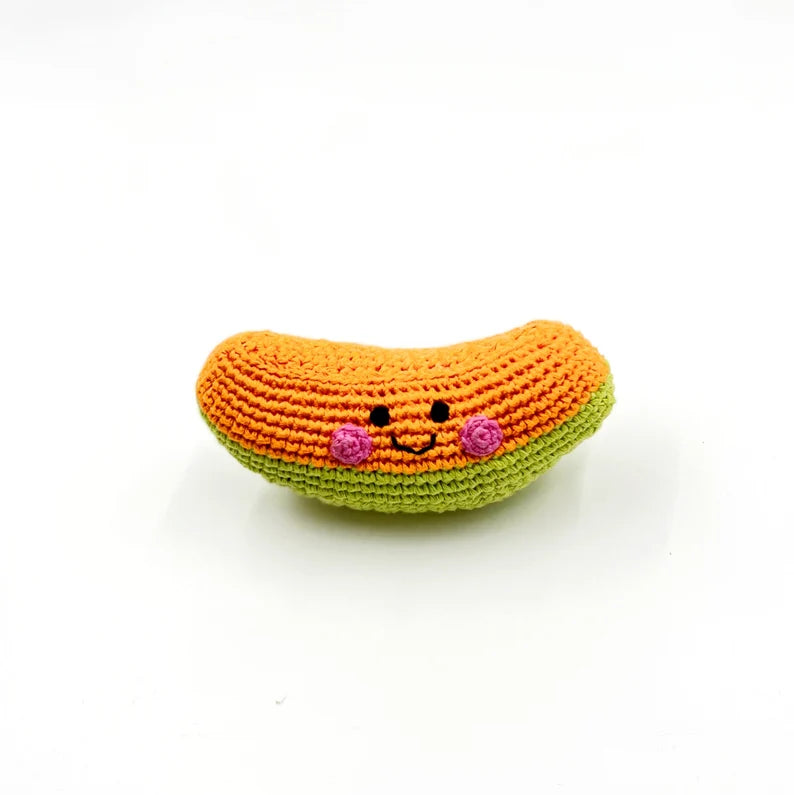 Pebble Knitted Friendly Melon Slice Rattle