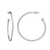 Azuni Hammered Hoop Earrings - Large Silver