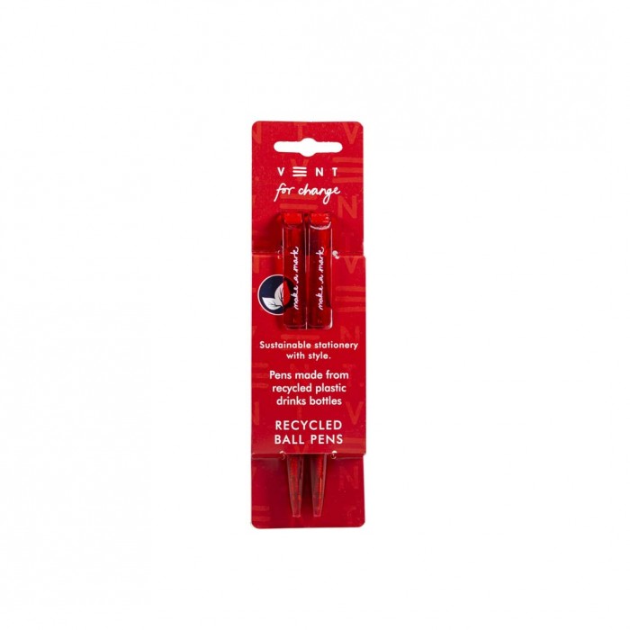 Recycled Drinks Bottle Pens, Make a Mark – Red