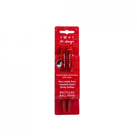Recycled Drinks Bottle Pens, Make a Mark – Red