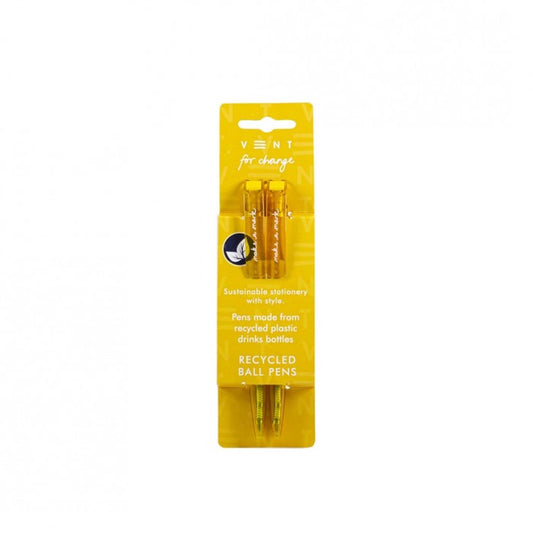 Recycled Drinks Bottle Pens, Make a Mark – Yellow