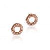 Rose Gold Meteorite Textured Studs