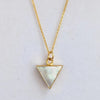Lapis London Triangle Pendant Necklace - Gold Plated