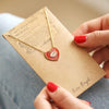 Lisa Angel Red Evil Eye Heart Pendant Necklace Gold