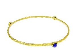 Azuni Simi Three Stone Stacking Gold bangle