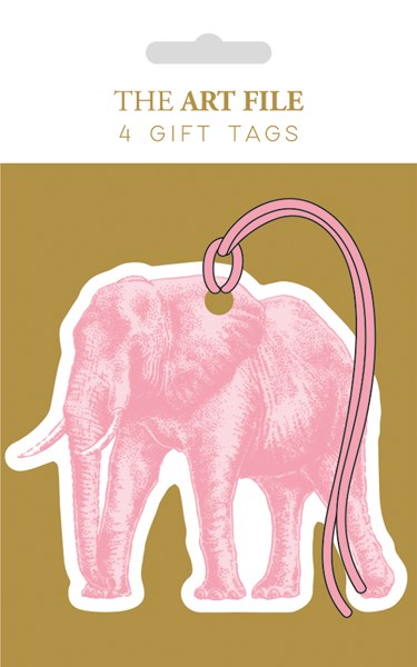 Elephant Foil Gift Tags - Set of 4
