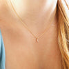 Lisa Angel Tiny Pearl Initial Charm Necklace in Gold