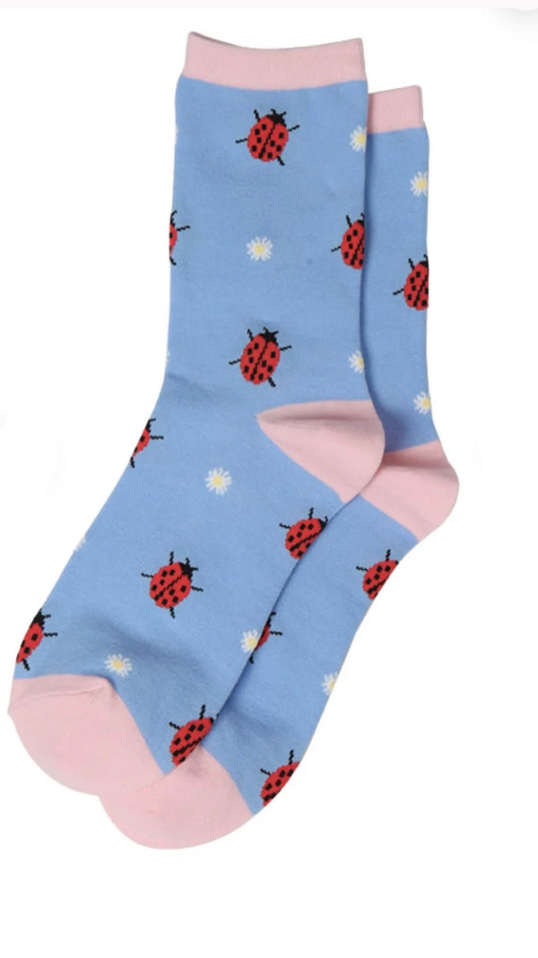 Women's Lady Bug Bamboo Socks