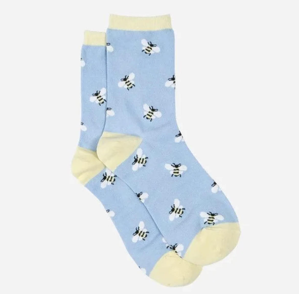 Women's Bee Print Bamboo Socks
