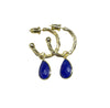 Azuni Marina Hoop Gemstone Earrings Gold