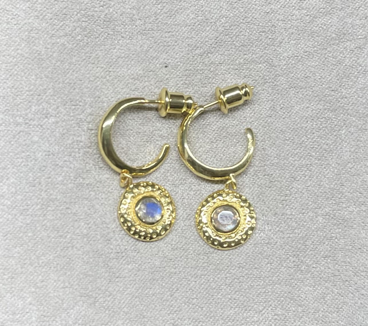 Azuni Luna Gemstone Hoop Earrings Gold