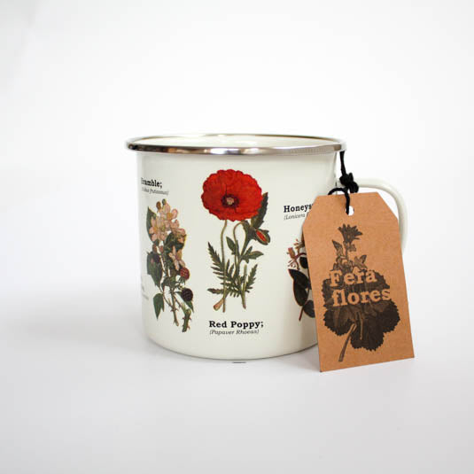 Wild Flowers Enamel Mug